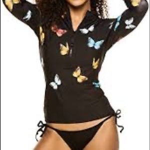 NWT Johnny Was Gracie Wild Surf Swim Top Size L